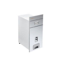 Thùng gạo gương nút nhấn màu bạc B25 21.4 cm 15kg
