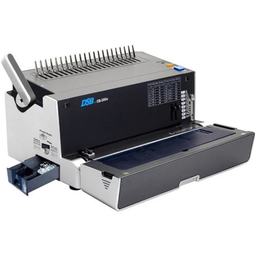Máy đóng sách DSB CB-200E 11kg 20 tờ/lần có chức năng căn chỉnh lề