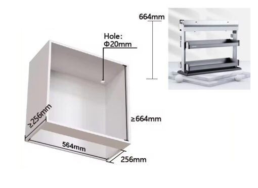Giá gia vị nâng hạ tự động Eurogold EMS3070 70cm 30kg