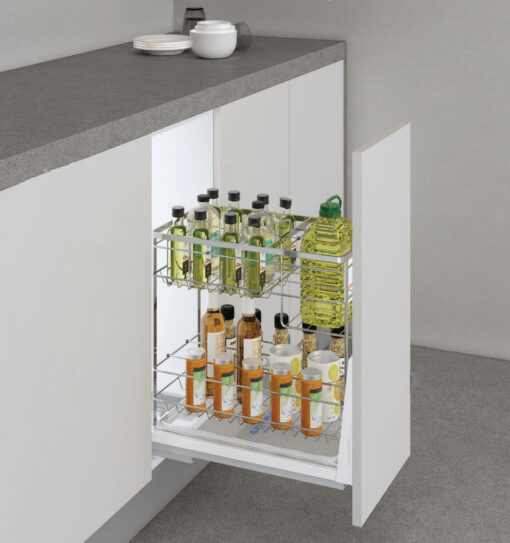 Giá gia vị inox nan dẹt 2 tầng Eurogold EP2235 35cm 25kg