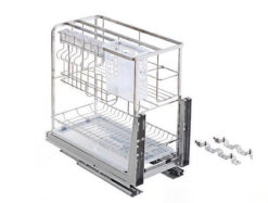 Giá dao thớt Eurogold nan dẹt inox mờ EP35 31cm