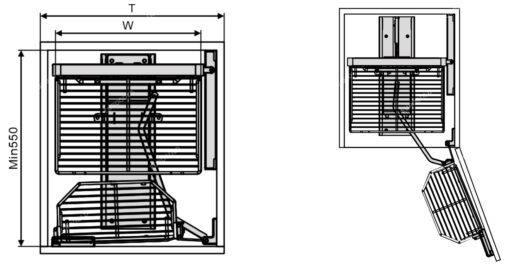 Tủ đồ khô 4 tầng nan oval Eurogold EPV1445 45cm 50kg