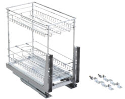 Giá gia vị 2 tầng inox nan vuông Eurogold ERO2020B2 20cm 25kg