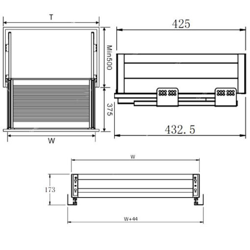 Giá xoong nồi inox Eurogold EU130750 75cm 25kg