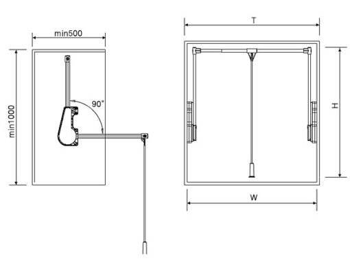 Thanh treo quần áo di động Eurogold 76.4cm EUA11080