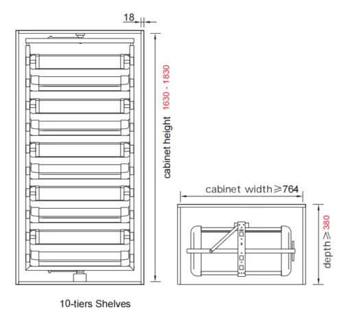 Kệ giày thông minh 10 tầng Eurogold EUA1310B 70cm