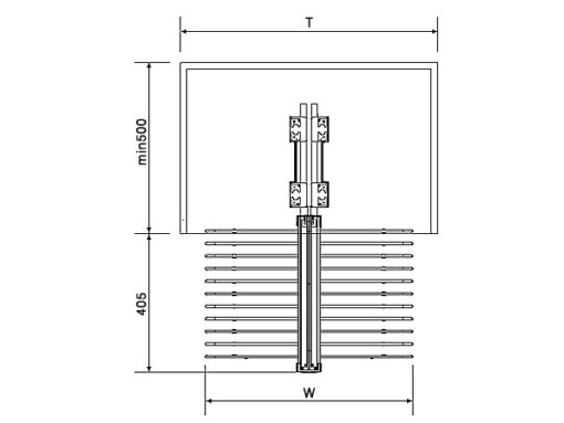 Móc treo quần âu Eurogold EUA7120 65cm