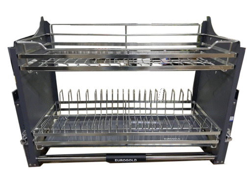 Giá bát đĩa Eurogold nâng hạ inox EUI304190 86.5cm