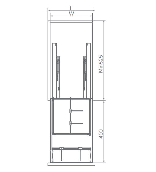 Giá gia vị 2 tầng hợp kim nhôm Eurogold EUM2040 40cm 40kg