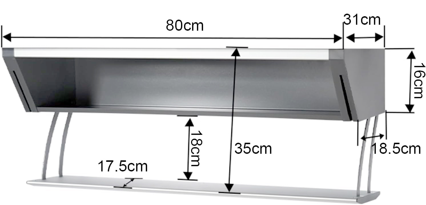 Giá gia vị 2 tầng lắp đáy tủ trên Eurogold EV2180 80cm