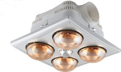 Đèn sưởi Heizen âm trần 4 bóng có điều khiển HE4BR 1180W