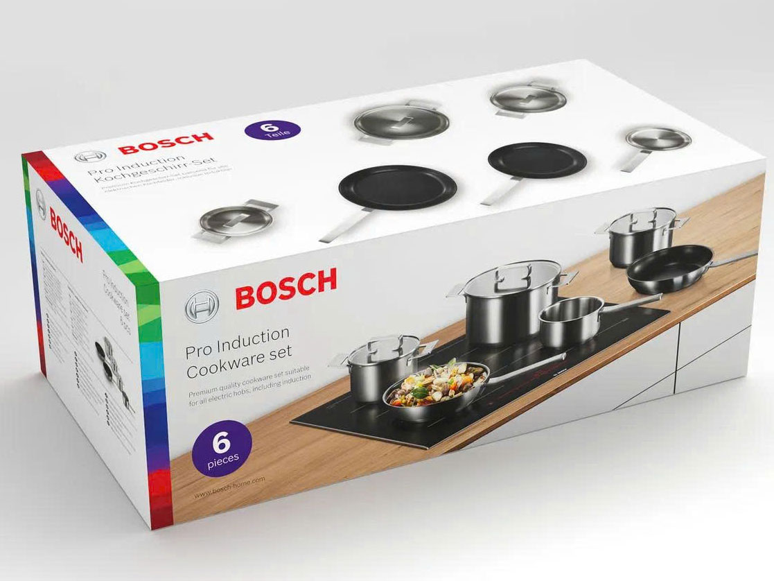 Bộ nồi thép không gỉ Bosch HEZ9SE060 6 món