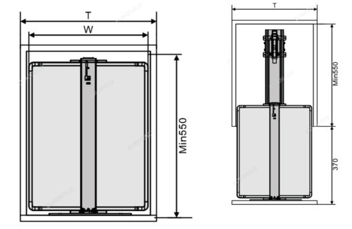 Tủ đồ khô inox 4 tầng Eurogold M030440 40cm 50kg