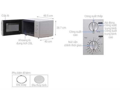 Lò vi sóng Panasonic NN-SM33HMYUE 25 lít 800W