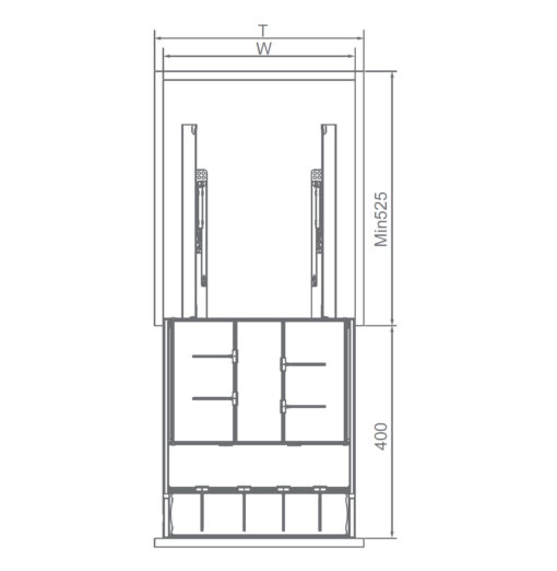 Giá gia vị 2 tầng  hợp kim nhôm Eurogold EUM2140G 40cm 30kg