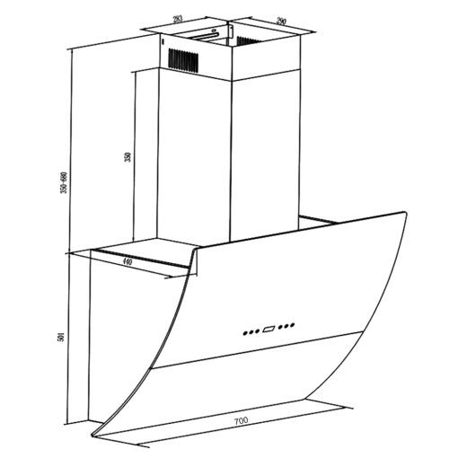 Máy hút mùi gắn tường 70cm Kocher K-2080E