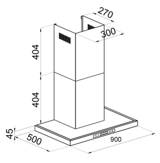 Máy hút mùi gắn tường 90cm Kocher K-225MI