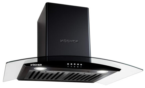 Máy hút mùi áp tường màu đen 70cm Kocher K-8070V