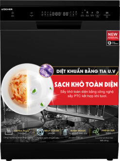 Máy rửa bát 17 bộ diệt khuẩn UV Kocher KDEU-X16B