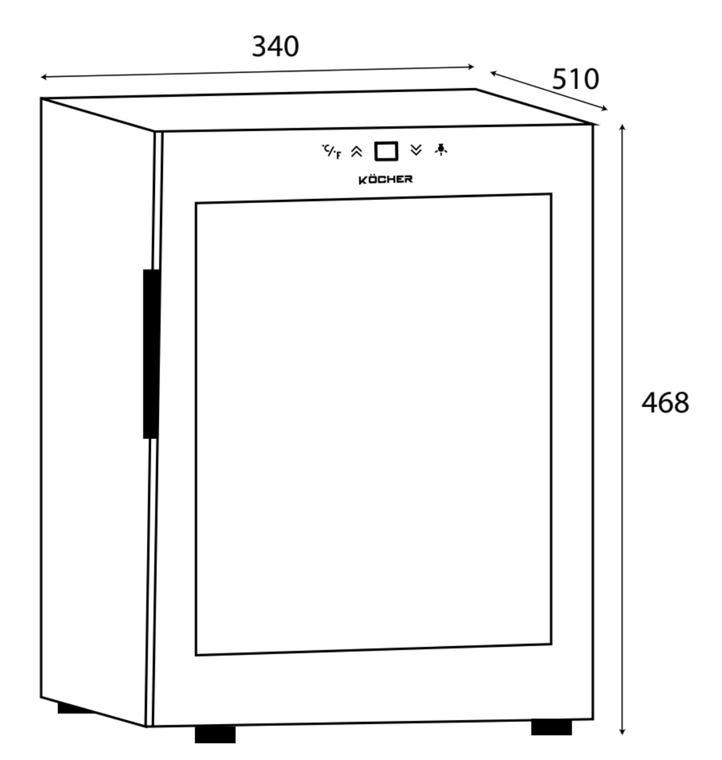 Tủ bảo quản rượu 12 chai 33 lít Kocher KWEU-1012B