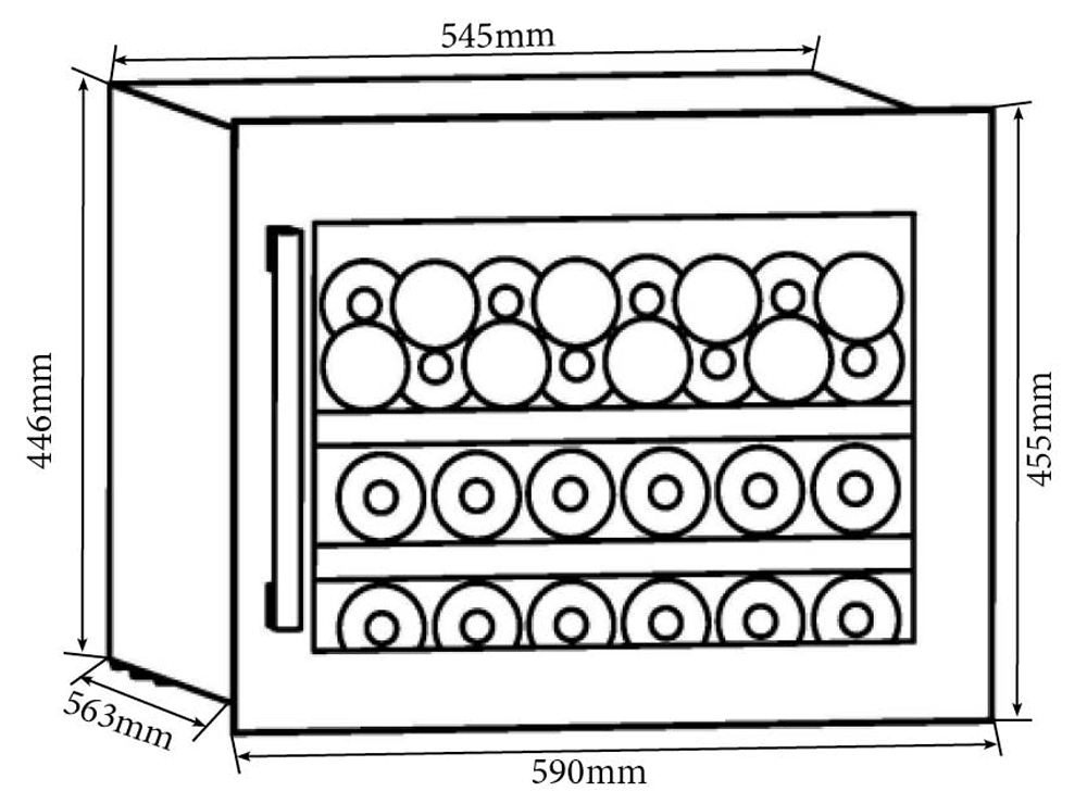 Tủ bảo quản rượu 28 chai 62 lít Kocher KWEU-1128B