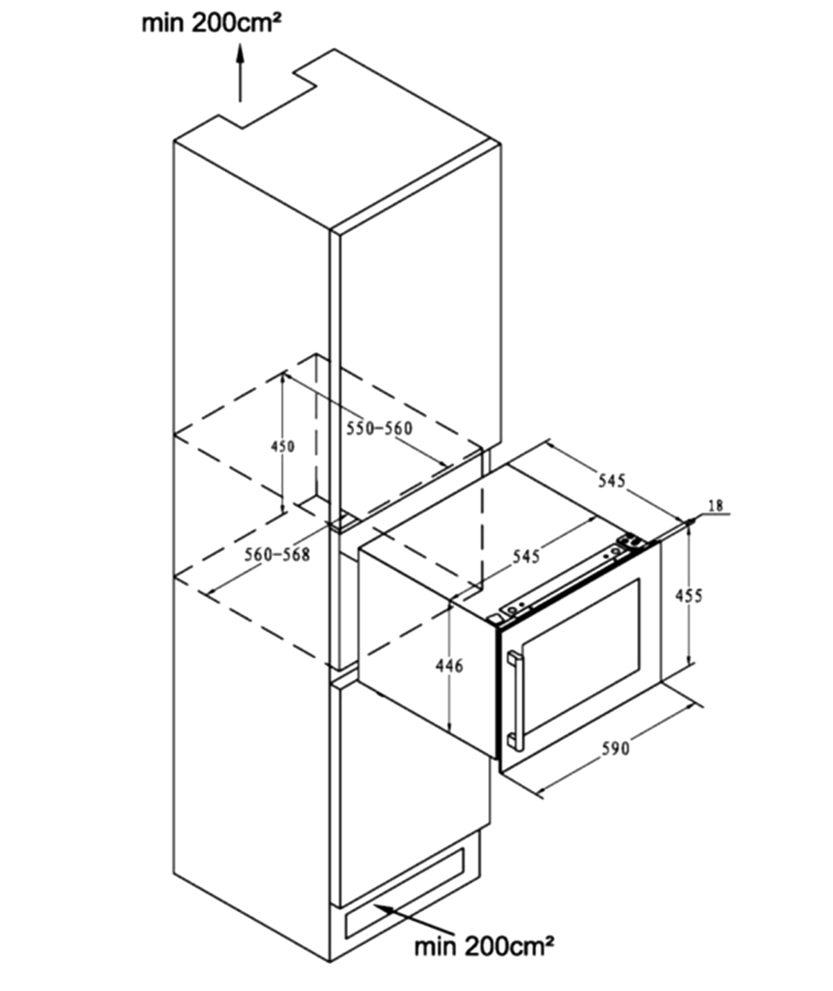 Tủ bảo quản rượu 28 chai 62 lít Kocher KWEU-1128B