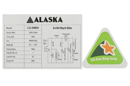 Tủ mát Alaska Inverter 300 lít LCI-300DX