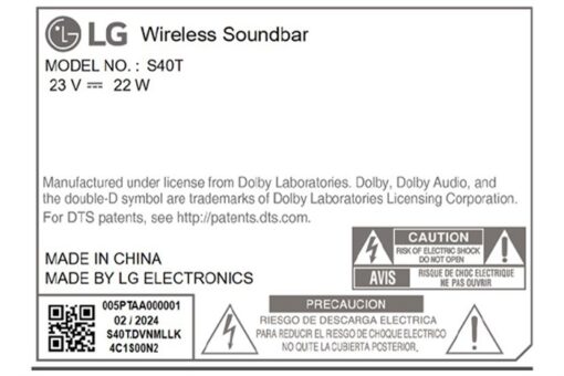 Bộ loa thanh LG S40T 300W