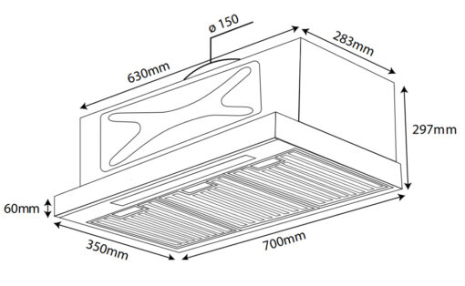 Máy hút mùi gắn tường 70cm Kocher Turbo X Smart 3D | X3D-350T