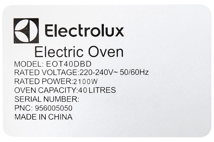 Lò nướng Electrolux EOT40DBD 40 lít