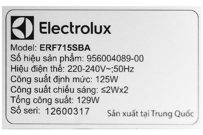 Máy hút mùi Electrolux ERF715SBA 70cm
