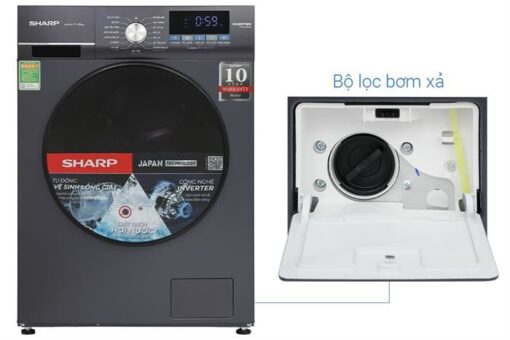 Máy giặt Sharp Inverter 11 kg ES-FM110CB-SB