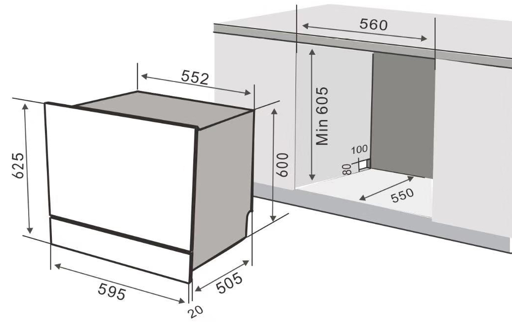 Máy rửa bát 8 bộ Latino ESB08LT