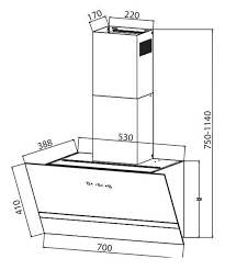 Máy hút mùi áp tường Lation LT 770V2 70cm