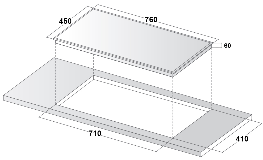 Bếp gas âm bàn 2 vùng nấu Lation LT-B86A