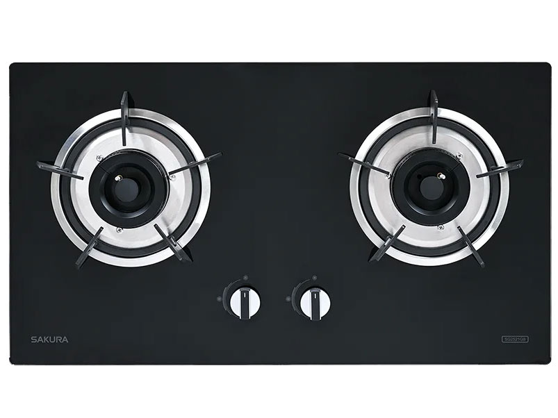 Bếp gas âm 2 vùng nấu Sakura SG2521GB