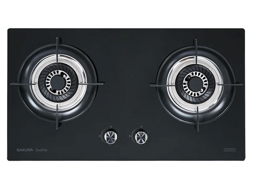 Bếp gas âm 2 vùng nấu Sakura SG2526GB