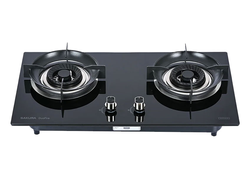 Bếp gas âm 2 vùng nấu Sakura SG2526GB