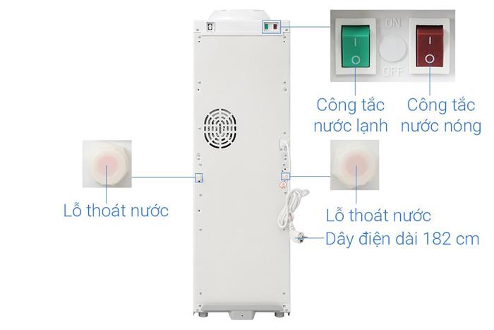 Cây nước nóng lạnh Midea YD1732S-W 500W