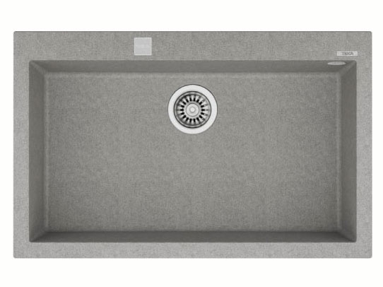 Chậu rửa bát đá nhân tạo 1 hộc Teka forsquare 72.40 TG V.AUTO NEGRO