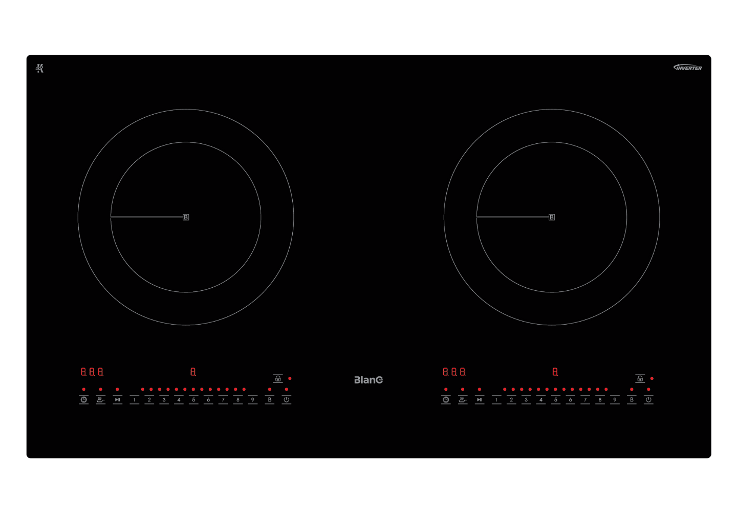 Bếp từ 2 vùng nấu Blanc BA 568DI 73cm 4800W