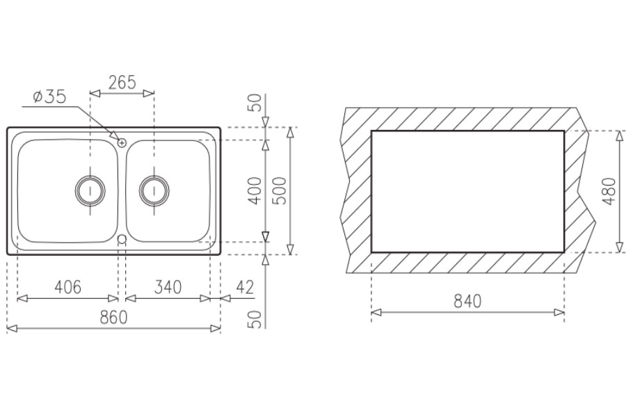 Chậu rửa inox Teka CLASSIC 860.500.2B (2C)