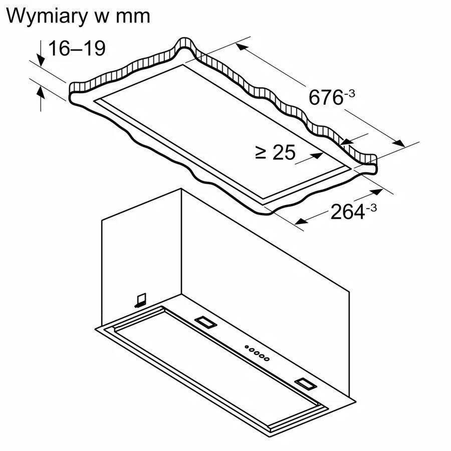 Máy hút mùi âm tủ 70 cm màu đen Bosch Series 8 DLN78PC60