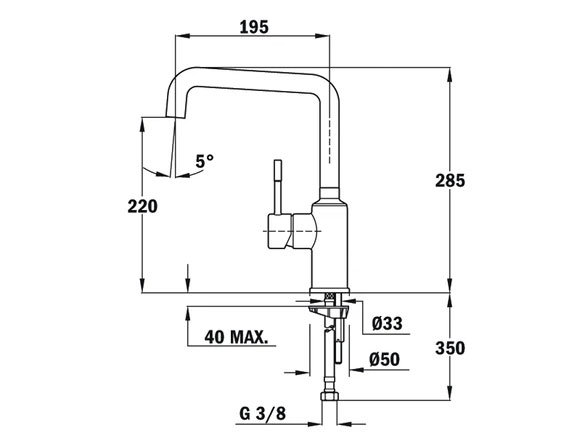 Vòi rửa Teka Frame 915