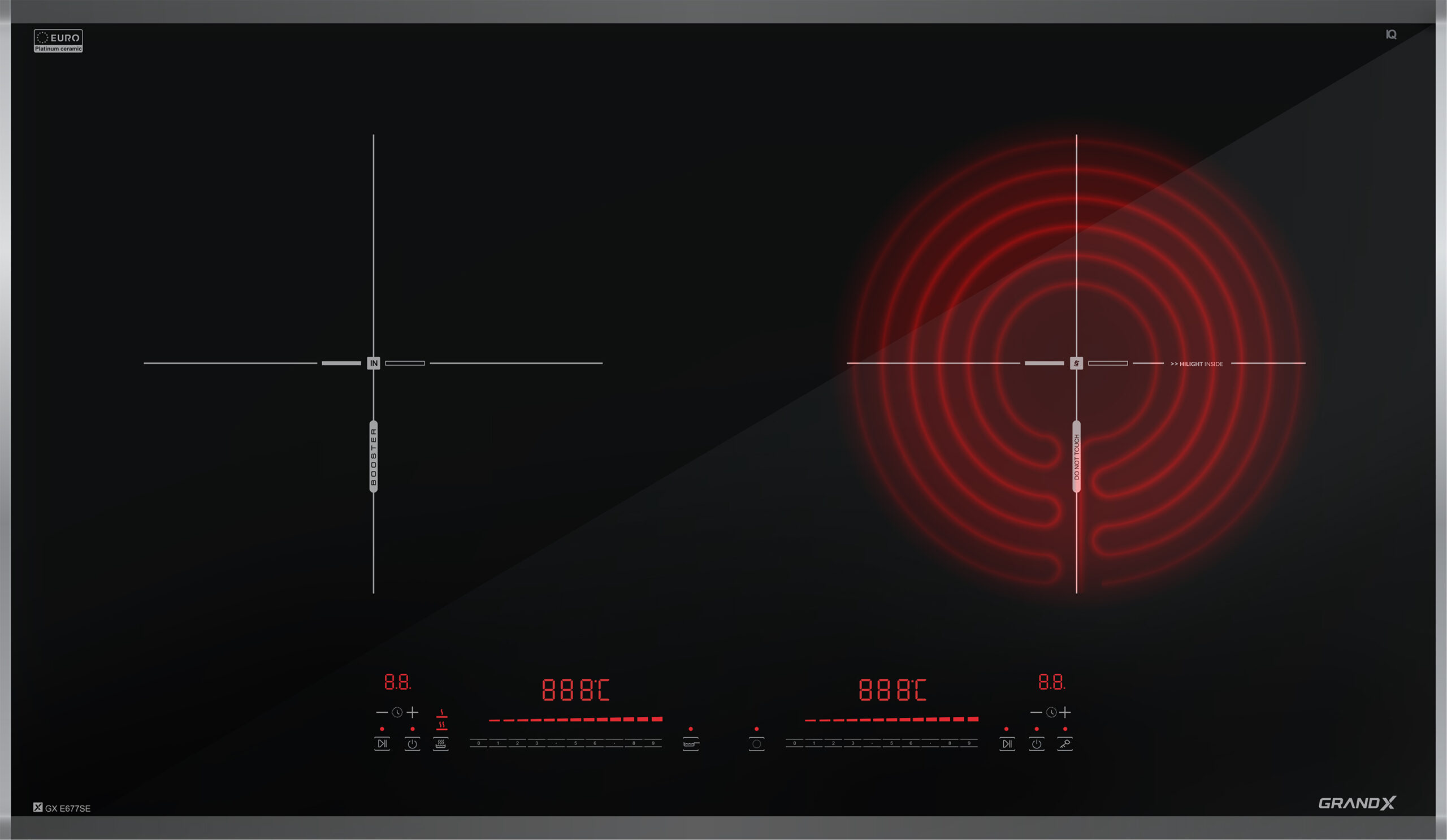 Bếp từ 2 vùng nấu GrandX GX E677SE 4700W