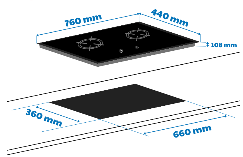 Bếp gas âm 2 lò GrandX GX GS299D