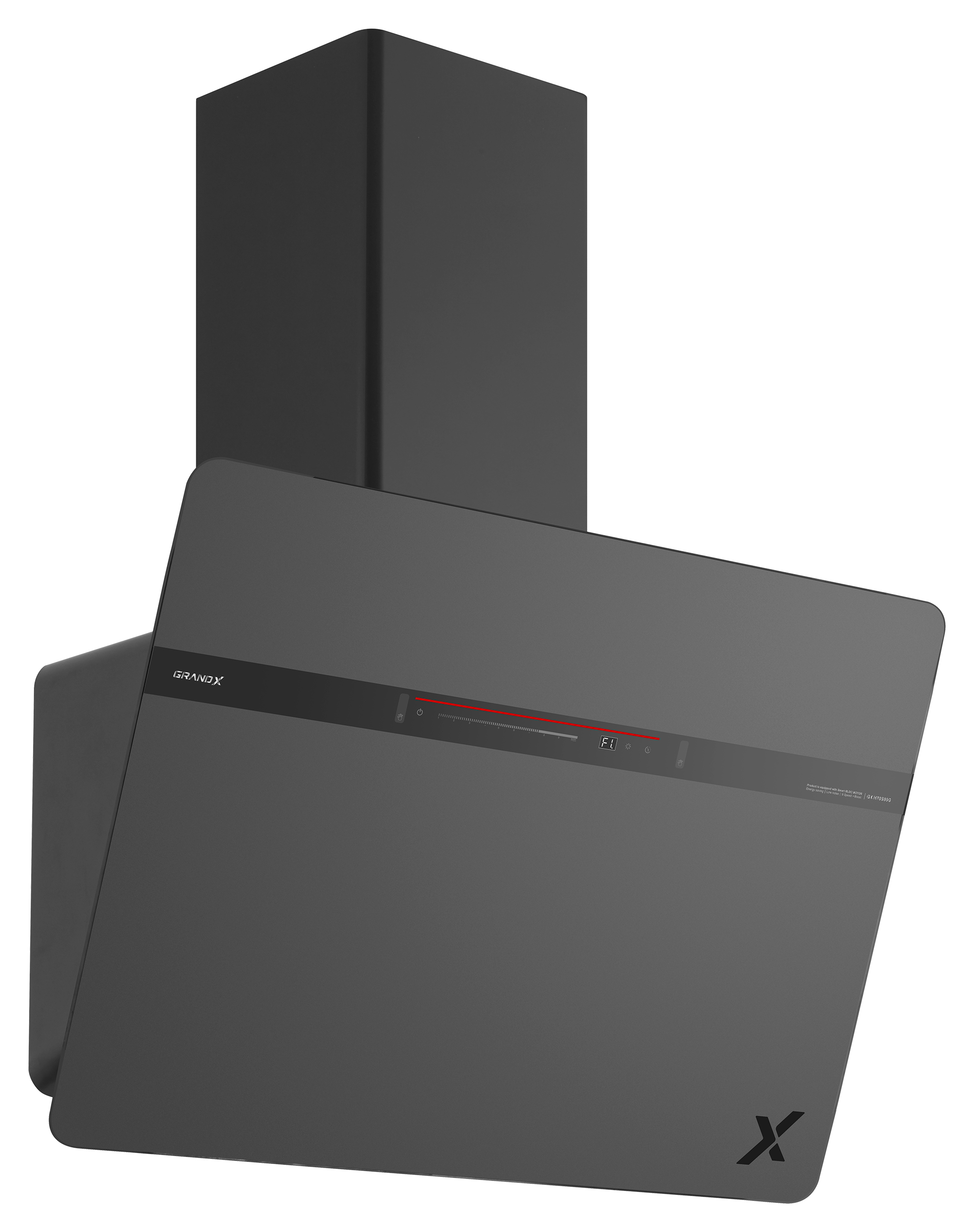 Máy hút mùi áp tường kính vát màu xám 70cm GrandX GX H70S86G