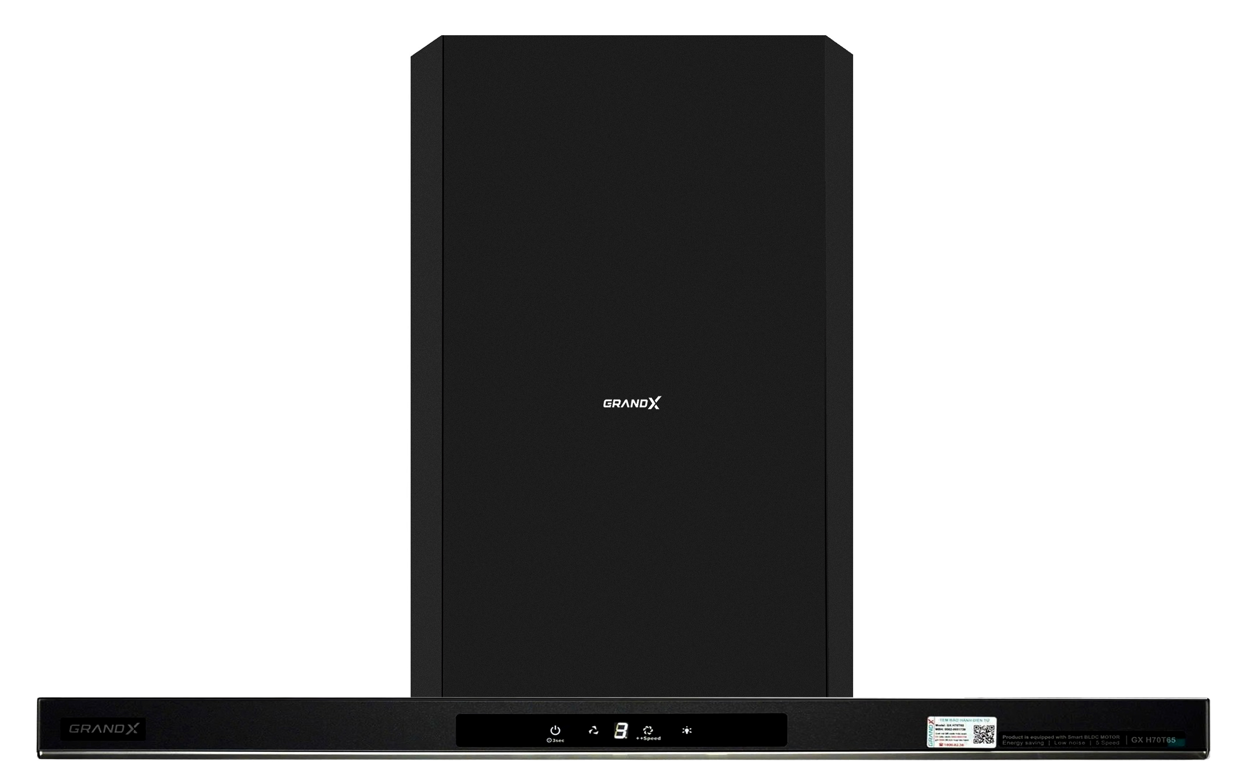 Máy hút mùi áp tường chữ T màu đen 70cm GrandX GX H70T65