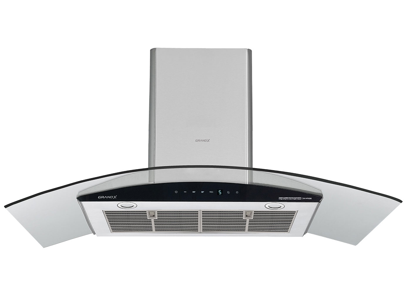 Máy hút mùi kính cong áp tường GrandX GX H90C62(GX H90C62S)