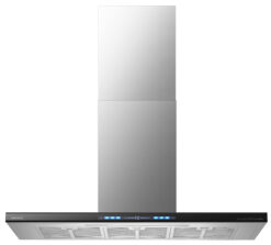 Máy hút mùi áp tường chữ T Inox kính đen 90cm GrandX GX H90T78B(GX H90T78SB)